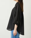 【上品な透け感】メッシュドルマンシャツ