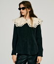 エンブロイダリースカラップカラーブラウス / Embroidery Scallop Collar Blouse