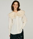 エンブロイダリースカラップカラーブラウス / Embroidery Scallop Collar Blouse