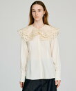 エンブロイダリースカラップカラーブラウス / Embroidery Scallop Collar Blouse