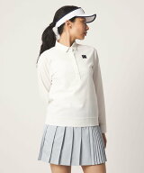 UNITED ARROWS GOLF ウィメンズ カノコ ロングスリーブ ポロシャツ ヨコストレッチ ユナイテッドアローズ…