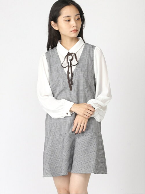 Retro Girl Emsexcite ボウタイ付裾フレアワンピース Rakuten Fashion 楽天ファッション 旧楽天ブランドアベニュー Bn5112