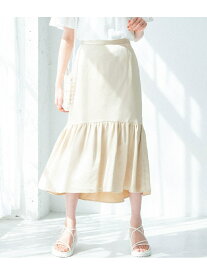【SALE／80%OFF】VIS ヘビーサテン切替ギャザースカート ビス スカート その他のスカート ベージュ カーキ ブルー ピンク イエロー