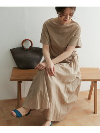 【SALE／20%OFF】DOORS コットンギャザーワンピース アーバンリサーチドアーズ ワンピース ワンピースその他 ブラウン ピンク パープル ブルー ネイビー【送料無料】