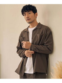 【SALE／20%OFF】IKKA LOUNGE LANATEC CPOシャツ イッカ トップス シャツ・ブラウス ブラウン ブラック