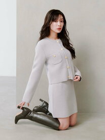 SNIDEL フォックスニットジャケット スナイデル ジャケット・アウター その他のジャケット・アウター イエロー【送料無料】