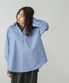 【SALE／50%OFF】GLOBAL WORK スキッパーシャツ/599629 グローバルワーク トップス シャツ・ブラウス ベージュ グレー ブルー ブラウン