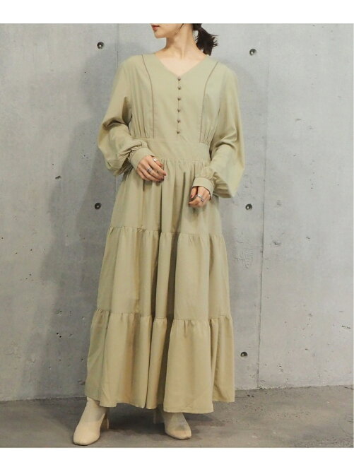 Tiptop Pocket Tiptop パイピングティアードロングワンピース Rakuten Fashion 楽天ファッション 旧楽天ブランドアベニュー Cm1113