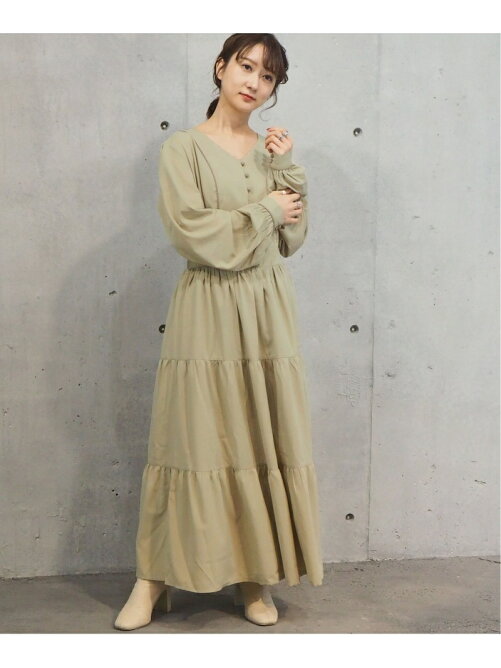 Tiptop Pocket Tiptop パイピングティアードロングワンピース Rakuten Fashion 楽天ファッション 旧楽天ブランドアベニュー Cm1113