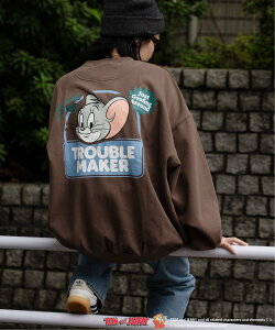 �ySALE�^16%OFF�zVENCE share style MENs TOM and JERRY �g���ƃW�F���[ �N���[�l�b�N�X�E�F�b�g ���@���X �G�N�X�`�F���W �g�b�v�X �X�E�F�b�g�E�g���[�i�[ �u���E�� �l�C�r�[ �I�����W �O���[ �u���b�N