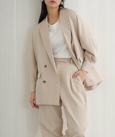 PourVous ドルマンスリーブパンツスーツ プールヴー スーツ・フォーマル スーツパンツ グレー ネイビー ブラック ベージュ【送料無料】