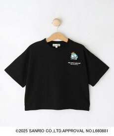 SHOO・LA・RUE 【サンリオキャラクターズ】クロップドTシャツ シューラルー トップス カットソー・Tシャツ ブラック イエロー グリーン