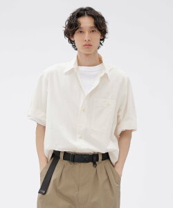 MHL. TINY GINGHAM COTTON SHIRT �}�[�K���b�g�E�n�E�G�� �g�b�v�X �V���c�E�u���E�X �u���b�N �z���C�g�y���������z