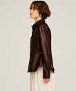 フェイクレザーペプラムシャツ / Faux Leather Peplum Shirt