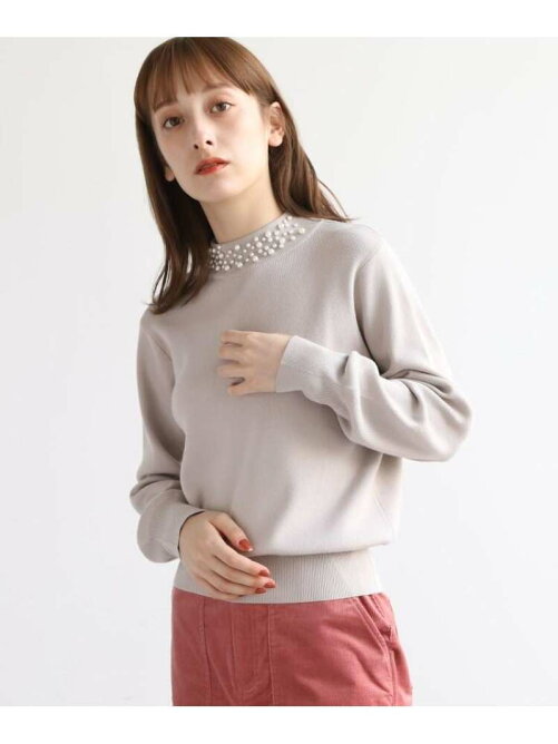Ag By Aquagirl Lサイズあり パール調ビジューハイネックニット Rakuten Fashion 楽天ファッション 旧楽天ブランドアベニュー Bj2114