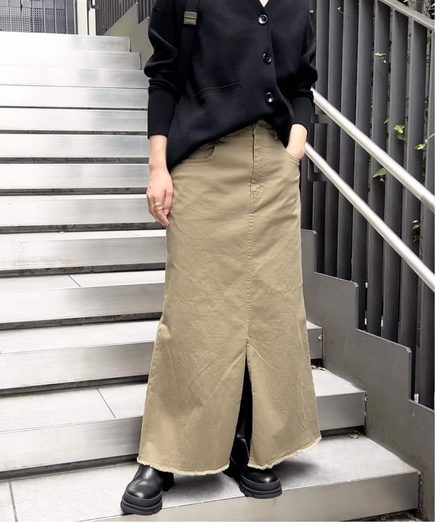 Spick & Span｜コットンチノマキシスカート | Rakuten Fashion(楽天 