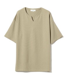 【SALE／50%OFF】B:MING by BEAMS B:MING by BEAMS / リンクス ジャカード キーネック Tシャツ ビームス アウトレット トップス カットソー・Tシャツ ブラック ベージュ