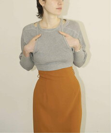 JOURNAL STANDARD 【CLANE/クラネ】LAYERED BUSTIER THERMAL TOPS:カットソー ジャーナル スタンダード トップス カットソー・Tシャツ グレー ブラウン【送料無料】