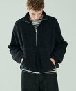 ORCIVAL | ブラッシュドフリース スタンドカラージッププルオーバー MEN