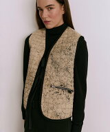 LAVENHAM 【公式】BE Coffee Dyed Front Bow Gilet Women ラベンハム トップス ベスト・ジレ【送料無料】