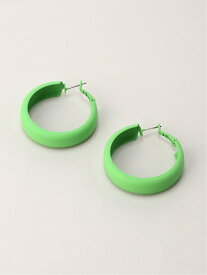 【SALE／10%OFF】Fun&Daily F&D:マットカラーフープピアス ファンアンドデイリー アクセサリー・腕時計 ピアス グリーン オレンジ ブルー パープル ピンク イエロー レッド