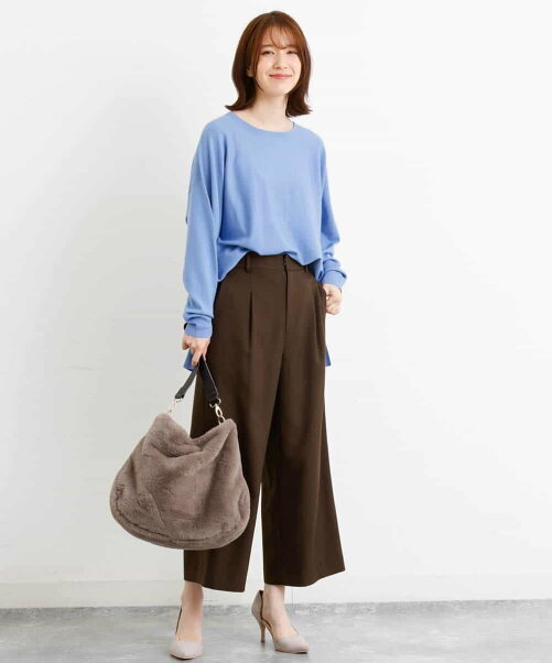 Mk Michel Klein 洗濯機で洗える ウールライク ワイドパンツ Rakuten Fashion 楽天ファッション 旧楽天ブランドアベニュー Dt0115