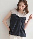 【接触冷感・UVカット・洗える】リボンベア ドッキングトップス