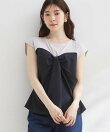 【接触冷感・UVカット・洗える】リボンベア ドッキングトップス