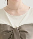 【接触冷感・UVカット・洗える】リボンベア ドッキングトップス