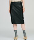 シープスキンレザースリットスカート / Sheepskin Leather Slit Skirt