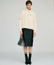 シープスキンレザースリットスカート / Sheepskin Leather Slit Skirt