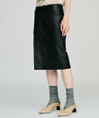 シープスキンレザースリットスカート / Sheepskin Leather Slit Skirt