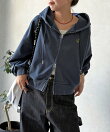 ピグメントダンボールジップパーカー