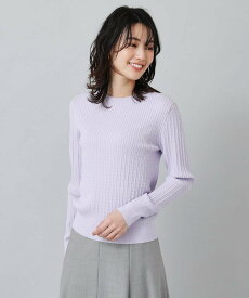 【SALE／5%OFF】UNTITLED 【春カラー/アンサンブル可能】レーヨンミニケーブルニット アンタイトル トップス ニット グレー パープル ブルー【送料無料】