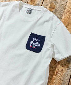 CHUMS CHUMS×FREAK'S STORE チャムス 別注 ブービーバード ニットポケット クルーネック Tシャツ 【限定展開】 25SS フリークスストア トップス カットソー・Tシャツ ホワイト ベージュ ブラック ネイビー【送料無料】