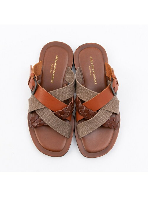 Alfredobannister 販売店舗限定 キャンバス レザーメッシュサンダル Rakuten Fashion 楽天ファッション 旧楽天 ブランドアベニュー R