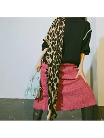 La boutique BonBon 【COZスタイル・鮮やかピンク】ループツイードセミマーメイドスカート ラブティックボンボン スカート ロング・マキシスカート ピンク【送料無料】