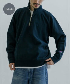 URBAN RESEARCH 『別注』Champion*URBAN RESEARCH HALF ZIP SWEAT アーバンリサーチ トップス スウェット・トレーナー ホワイト ブラック ネイビー【送料無料】