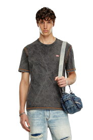 【SALE／40%OFF】DIESEL メンズ Tシャツ ワンポイント ディーゼル トップス カットソー・Tシャツ ブラック ブルー【送料無料】