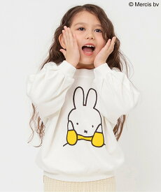 BREEZE WEB限定 miffyグラフィックトレーナー エフオーオンラインストア トップス スウェット・トレーナー ブラック パープル ホワイト ベージュ