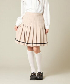 a.v.v [150-160]【卒服】ラインプリーツスカート アー・ヴェ・ヴェ スカート その他のスカート ベージュ ブラック【送料無料】