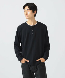 BEAMS HEART MEN �T�J���o �t�F�C�N ���C���[�h �w�����[�l�b�N �����O�X���[�u T�V���c �r�[���X �n�[�g �g�b�v�X �J�b�g�\�[�ET�V���c �u���b�N �l�C�r�[ �O���[�y���������z
