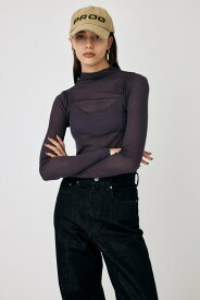 MOUSSY LOOSE FIT HIGH NECK トップス マウジー トップス カットソー・Tシャツ ホワイト イエロー グレー【送料無料】