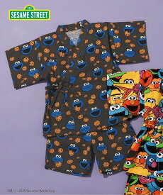 【SALE／40%OFF】BREEZE 【すっぽり着られる】SESAME STREET 甚平 エフオーオンラインストア 着物・浴衣・和装小物 浴衣 ブラック