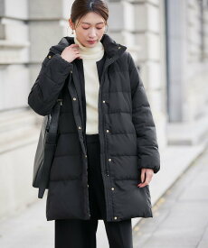 【SALE／30%OFF】a.v.v フーデッドロングダウンコート アー・ヴェ・ヴェ ジャケット・アウター ダウンジャケット・ダウンベスト ブラック ベージュ ネイビー【送料無料】