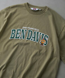 【SALE／50%OFF】coen BEN DAVIS(ベンデイビス)裾リブプリントTシャツ コーエン トップス カットソー・Tシャツ ホワイト グレー グリーン