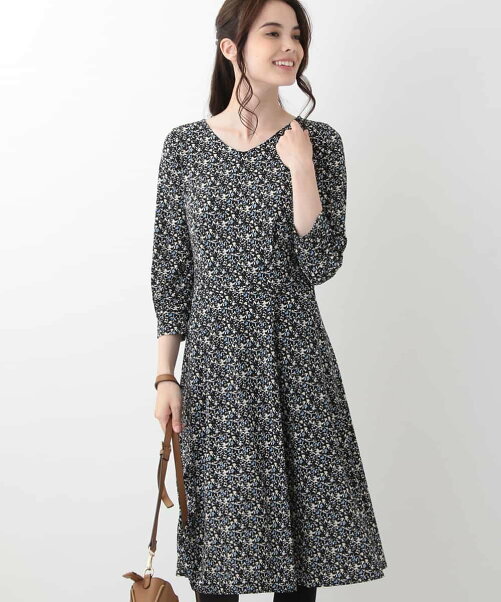 Ofuon 洗濯機で洗える Vネックプリントワンピース Rakuten Fashion 楽天ファッション 旧楽天ブランドアベニュー Bs0119