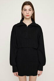 SLY BIG COLLOR ZIP UP 2P ショートワンピース スライ ワンピース・ドレス ワンピース ブラック ブルー グレー【送料無料】