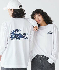 LACOSTE 【オンライン限定】LACOSTE オーバーサイズ バックプリント ロングスリーブTシャツ ラコステ トップス カットソー・Tシャツ ホワイト ブラック ネイビー グレー パープル【送料無料】