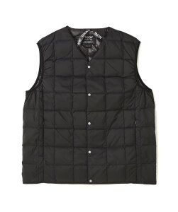 LHP TAION/�^�C�I��/V NECK DOWN VEST �G���G�C�`�s�[ �g�b�v�X �x�X�g�E�W�� �O���[ �u���b�N�y���������z
